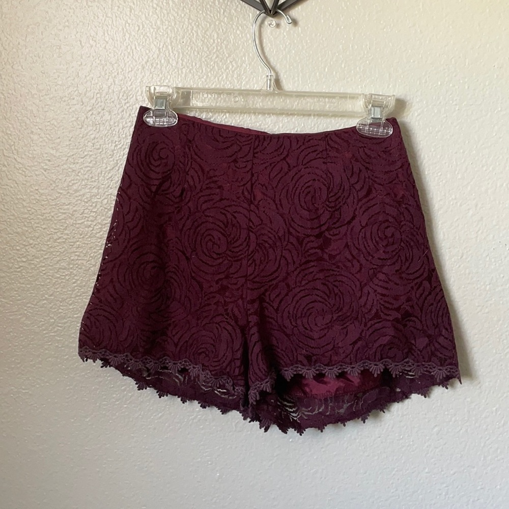 NEVER WORN! Lace Zip Up Shorts